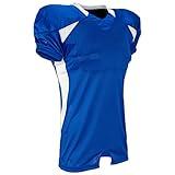Champro Boys' Huddle Stretch Polyester Dazzle Youth Football Game Jersey, Royal, White, Small