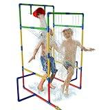 Kids Water Park Sprinkler Tunnel with Dunk Bucket for Kids | Outdoor Water Park for Kids Backyard Activity Summer Water Toy for Kids Outside