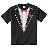 Threadrock Big Boys' Tuxedo Youth T-Shirt S Black