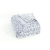 PLEASANT BOULEVARD | Leopard Throw Blanket Fleece, Premium Lightweight Cozy Warm Plush Microfiber Bedspread for Couch Sofa and Bed (Blue, Throw (50 x 60 inches))