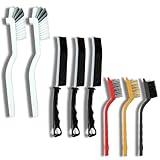 Betanull Crevice Cleaning Brush Set, Multi-Purpose Hard Bristle Brushes for Deep Cleaning Kitchen, Bathroom, Grout, Sink, Cup, Teapot, Bottle, Blender, Corners, Tight Spaces & More