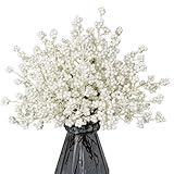 Yawwind 40 PCs White Winter Picks 6.5 Inches Winter Floral Picks White Berry Stems for Gift Craft Vase Holiday Wreath Tree Table Floral Arrangement