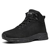 SHULOOK Non Slip Work Boots Women Slip Resistant Comfortable Mesh Kitchen Chef Shoes for Restaurant Food Service Lightweight Walking Shoes Ankle Support,Black 8.5