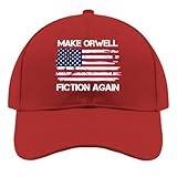 Make Orwelll Fiction Again Hat Womens Humor Tennis Hats Men Red Ball Caps Cute Unique