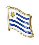 vmcoatdu Uruguay Flag Pin Badge International Travel Brooch Metal Alloy Souvenir Pin for Hat Clothes Backpack (Uruguay)