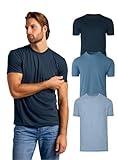 True Classic Mens T-Shirts - Short Sleeve Crew Neck Plain Novelty T Shirt for Men, Pack of 3, Variety, L