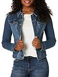 Riders by Lee Indigo Women's Denim Jacket, Weathered-Medium Blue, Large