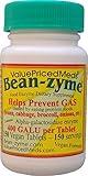 Bean-Zyme Gas Relief for Adults Extra Strength (150 ct) is 400 GAUL per Tablet Alpha Galactosidase, Vegan, Cost Less, Digestive Enzyme Dietary Supplement Natural Food Enzyme