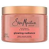 SheaMoisture Shea Sugar Body Scrub For Glowing Radiance Coconut Hibiscus Glowing Radiance Body Scrub With 24h Shea Moisture Nutrients 12 oz