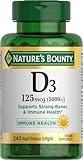 Nature's Bounty Vitamin D3 5000 IU Softgels, Rapid Release, Immune Support, Vitamin D Supplements, 240 Ct