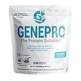 GENEPRO GEN. 3 Unflavored Protein Powder - New Formula - Lactose-Free, Gluten-Free, & Non-GMO Whey Isolate Supplement Shake (3rd Generation, 30 Servings)
