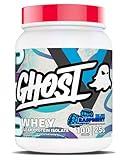 GHOST Clear Whey Isolate Protein Powder, Blue Raspberry - 1.4 LB Tub, 25G of Whey Protein - Post Workout Drink for Muscle Gain & Recovery – Sugar Free, Soy Free & Zero Fat, 20 Servings