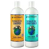 earthbath Oatmeal & Aloe Dog Shampoo and Conditioner - Oatmeal Shampoo for Dogs, Anti Itch Dry Skin Relief Pet Wash, Medicated Dog Shampoo & Conditioner, Hypoallergenic, Tearless - 16 Oz (1 Set)