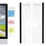 Office Desk Accessories 2pcs Multifunction Computer Monitor Memo Board - Transparent Computer Side Panel Memo Creative Monitor Side Panel Suitable for Office Home Desktop (Monitor Memo Board 1)