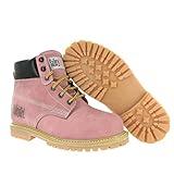 Safety Girl Steel Toe Boots for Women - Light Pink-5.5W | Waterproof Work Boots for Women Steel Toe Boots | Slip Resistant Work Shoes for Women | Lightweight Nubuck Leather for Comfort and Style