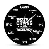 The Geeky Days 12'' Accountant Clock Tax Season Wall Clock Silent Non Ticking Clock for Accounting Tax Accountant Gifts Accountant Tax Preparer Office