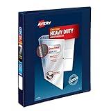 Avery Heavy-Duty View 3 Ring Binder, 1" One Touch EZD Rings, 1 Navy Blue Binder (79809)
