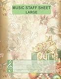Music Staff Sheet Large: Song Writing Journal with Extra Large Lines for the Visually Impaired. Blank Wide Staff Manuscript Paper Notes for Kids. ... Classical 8.5"x11" - 100 Pages (50 Sheets)