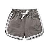 Day-Prime-Deals-Today-2025 Big Girls Boys Running Athletic Cotton Shorts Toddler Kids Workout Dance Summer Short Cargo Short Pants (Grey, 18-24 Months) Skorts for Boys