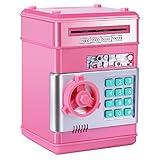 GuDoQi Password Piggy Bank, Digital Electronic Money Bank, Mini ATM Cash Coin Saving Can Toys, Birthday Gifts for Kids, Pink