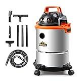 Armor All VO408S 0901 4 Gallon 3 Peak HP Stainless Steel Wet/Dry Vacuum, Orange