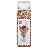 Cake Mate Dessert Sprinkles, Easy Pour Lid - Edible Cake Decorating and Baking Sprinkles for Cookies, Cupcakes, and Ice Cream Toppings (Rainbow, 26 oz)