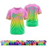 Custom Baseball Jersey Personalized Uniform Shirts Stitched Printed Name Numbers Sports Team Shirt Fans for Men Women Boy