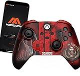 MODDEDZONE Custom MODDED Wireless Controller for Xbox One S/X and PC - With Unique Smart Mods - Best For First Person Shooter Games - Handcrafted by Experts in USA with Unique Design (Warfare 3)