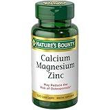 Nature's Bounty Calcium Magnesium & Zinc Caplets, Immune & Supporting Bone Health, 100 Count