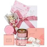EXTALOW Spa Gifts for Women Bath and Body Gift Basket Mothers Day Gifts Rose Home Spa Set Self Care Gifts for Mom Sister Her Wife Birthday Gift for Women Spa Kit Care Package Thank You Gifts
