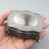 ROSIKING Square Emboss Alloy Metal Music Box Wind Up Antique Jewelry Musical Boxes Christmas Birthday Valentine's Day Gifts Plays Anastasia-Once Upon a December