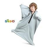 SANHO Sensory Sock Body Sock,Small,Perfect for Children with Sensory Processing Disorder,Updated Version,Silver