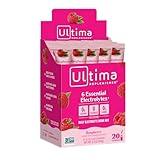 Ultima Replenisher, Electrolyte Hydration Drink Mix, Raspberry, 20 Count Stickpacks Box - Sugar Free, 0 Calories, 0 Carbs - Gluten-Free, Keto, Non-GMO, Vegan