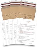 TillBio 2025 Last Will and Testament Kit (3-Pack) – DIY Estate Planning Forms, Lawyer-Prepared Templates with Instructions & Security Envelopes – Valid in All 50 States