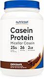 Nutricost Casein Protein Powder 2lb Chocolate - Micellar Casein, Gluten Free, Non-GMO