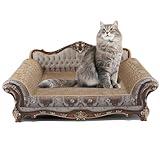 COOZMENT Sofa Shaped Scratching Couch,Thick Scratching Cardboard, Lounge Bed for Indoor Rest&Play, Sofa Scratcher Pad (23 "L X 12.2" W X 10.6 "H)