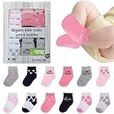 Mother's Choice Organic Cotton Baby Socks, 12 Pairs, Unisex 0-6 Months - Soft, Hypoallergenic Newborn & Infant Socks - Baby Girl & Boy Gifts