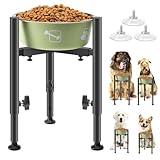 Elevated & Raised Dog Bowl Stand,Adjustable Dog Water and Food Bowl Stand，Dog Bowl Holder for Large, Medium & Small Dogs (Bowls Not Included)