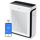 LEVOIT Air Purifier for Home Large Room Up to 1074Ft² with Air Quality Monitor, AHAM VERIFIDE, Smart WiFi, Washable Pre-Filter, HEPA Sleep Mode for Pets, Allergies, Dust, Pollen, Vital 100S-P, White