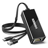UGREEN Ethernet Adapter for Fire TV Stick, Micro USB to Ethernet Adapter with 3.3 ft Cable & Power Cord, Compatible for Fire Stick Basic/2nd/4k/Lite, Chromecast 1/2/3/Ultra/Audio, Plug & Play, 100Mbps