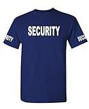 The Goozler Security - Party Event Staff Police Duty - Mens Cotton T-Shirt, M, Navy