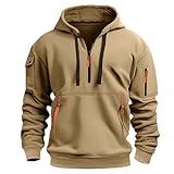 Cyber of Monday Deals 2024 Mens Hoodies Men Zip Up Hoodie Quarter Zip Pullover Vintage Workout Hoodies with Pockets Military Tactical Sweatshirt Mens Hoodies Pullover Mens Black Hoodie Men's Hoodie