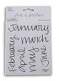 Calendar Month Handwriting Planner Stickers for Journaling, Scrapbooking, Cardmaking, Arts & Crafts - 12 Pieces