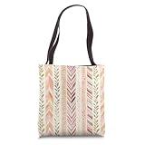 Cottagecore Boho Floral Folk Art Watercolor Print Tote Bag
