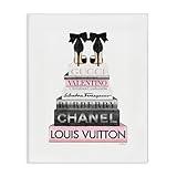 Stupell Industries Black Heels Pink Bookstack Glam Fashion Design, Designed by Amanda Greenwood Wall Art, 16 x 20, Canvas
