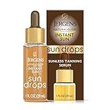 Jergens Natural Glow Instant Sun Drops, Sunless Tanning for Face and Body, Instant Sun Bronzing Drops, Oil Free, 1 Fl Oz