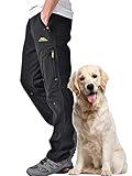 Toomett Men's snow Pants Skiing Winter Insulated Soft Shell Outdoor fleece lined Hiking Pants with zipper pockets cargo,MH4409,Black,38