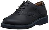 School Issue Girls Upper Class Lace-Up Saddle Oxford, Navy, 1 Wide Little Kid