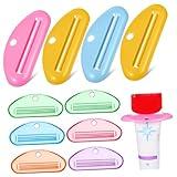 Yardenfun 10 Pcs Toothpaste Squeezer Clips Effortless Dispenser Tool for Makeup Facial Products and More Smooth Surface Tight Clamping Design Reduces Waste Versatile Bathroom Accessory