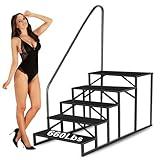 Swimming Pool Ladder Above Ground, RV Stool, Hot Tub Steps With Handrail, 660 lb Load Capacity Pool Stairs for Travel Trailers, Spa, Camper, 5th Wheels (5 Step, 1 Handle)